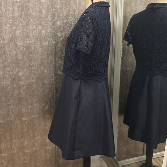 ERIN Erin Fetherston Elegant Navy Lace detailed Dress, US12 - Picture 10 of 13